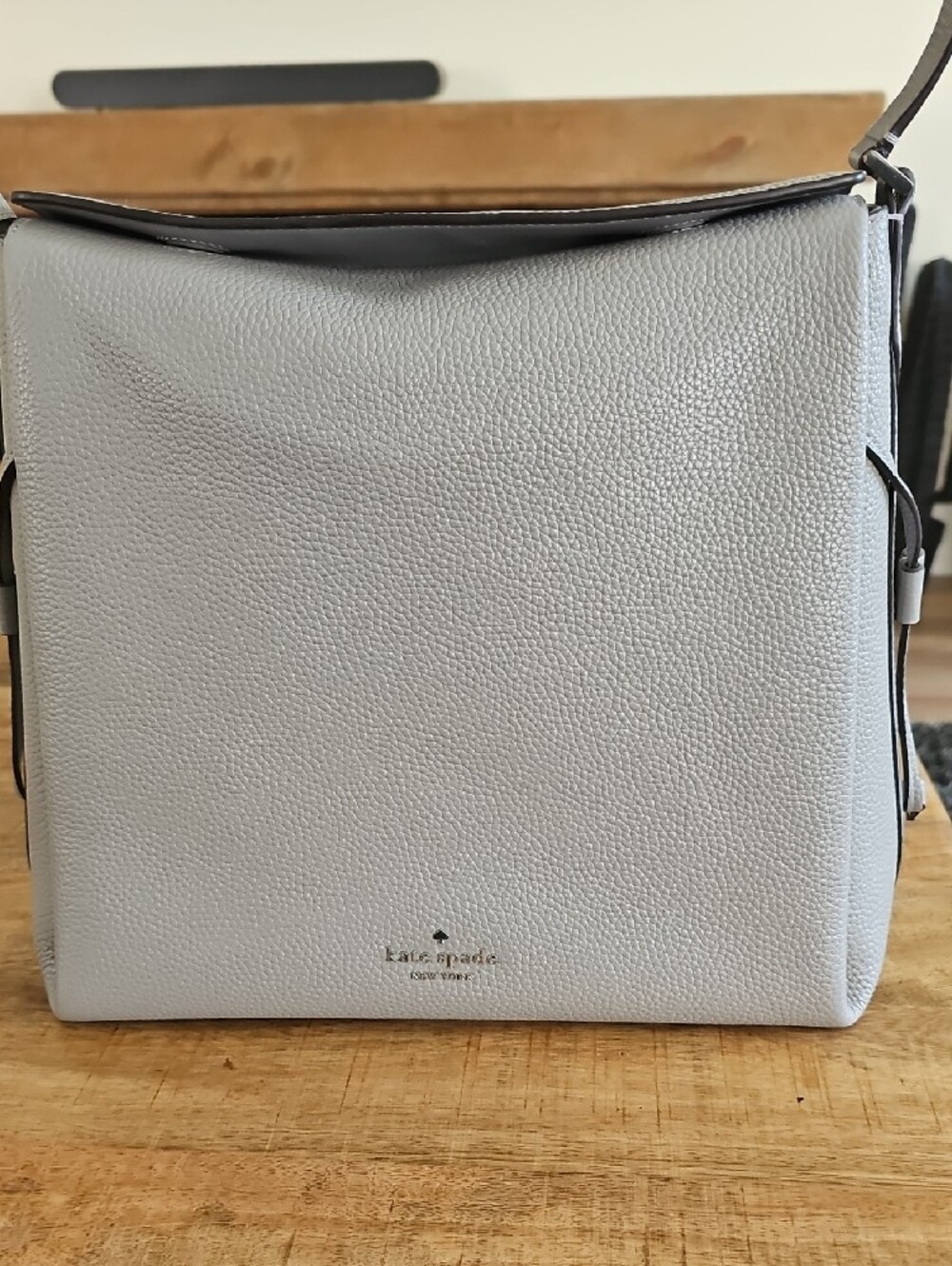 kate spade light gray pebble leather shoulder bag - Picture 3 of 7